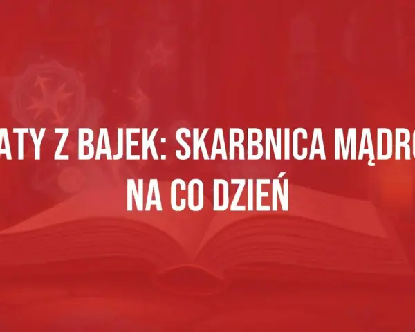 Cytaty z bajek: skarbnicą mądrości na co dzień. Otwarta księga symbolizuje wiedzę i inspirację płynącą z baśni.