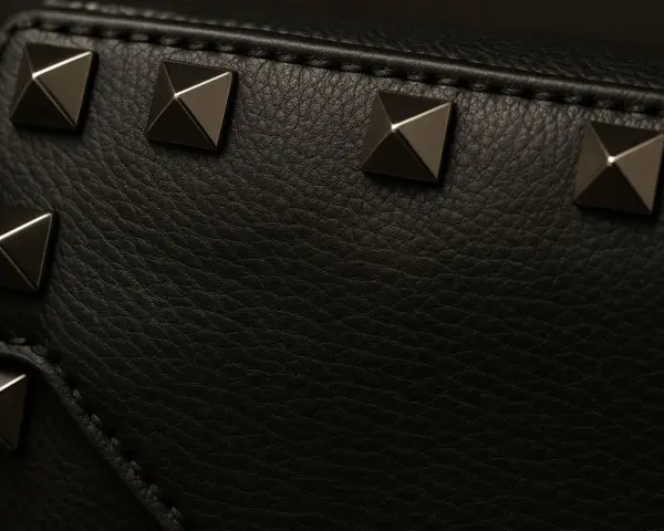 Czarna, pikowana skóra z metalowymi ćwiekami. Elegancka mała torebka Valentino, gotowa na wieczorne wyjście.