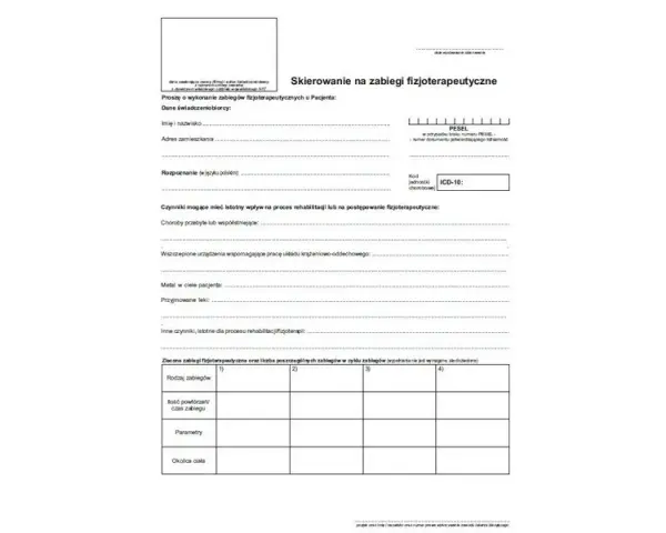 Skierowanie na rehabilitację NFZ: wzór, ważność, jak je zrealizować?