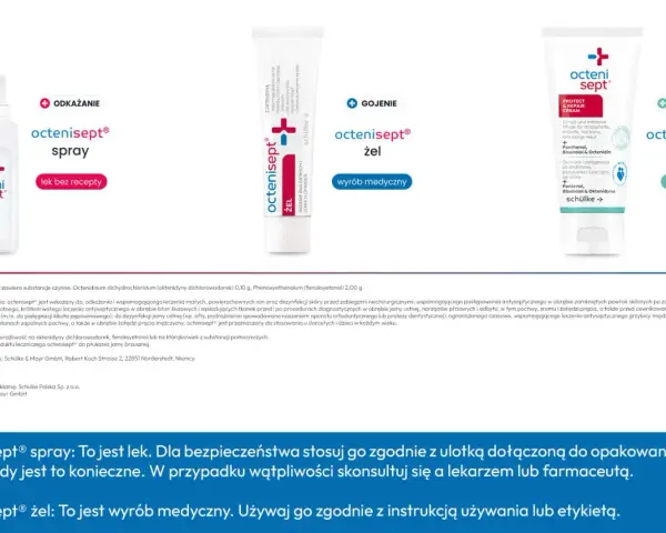 Octenisept spray, żel i krem: jak szybko zagoić ranę na twarzy. Produkty do dezynfekcji i pielęgnacji ran.
