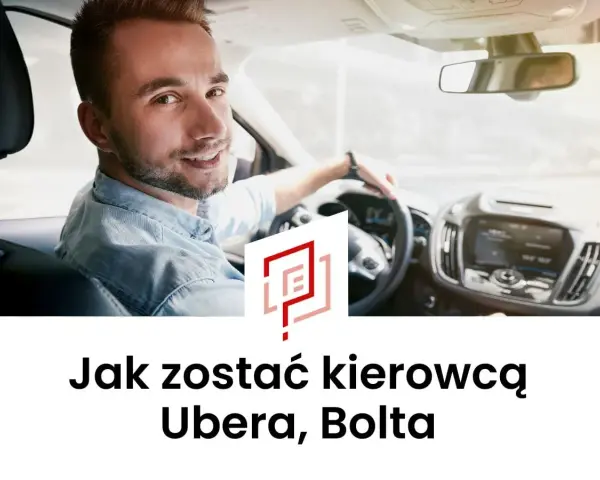Uśmiechnięty mężczyzna za kierownicą samochodu. Dowiedz się, jak zostać kierowcą Ubera i zacząć zarabiać.