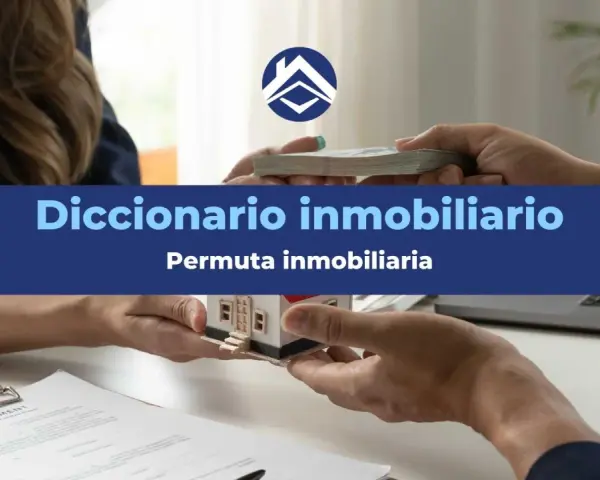 Manos intercambian dinero y una maqueta de casa, ilustrando los riesgos de la permuta inmobiliaria.
