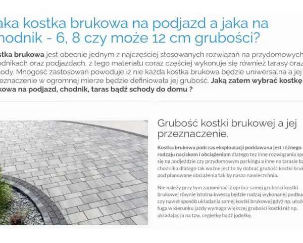 Jakiej grubości kostka na podjazd? Uniknij kosztownych błędów