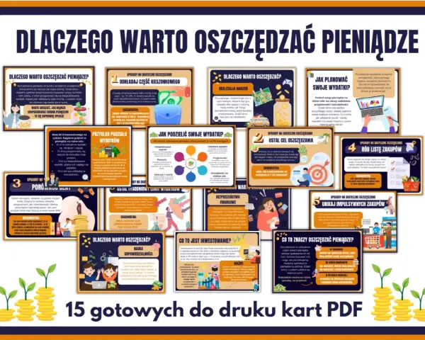 Jak najlepiej oszczędzać pieniądze? Poznaj 15 gotowych kart PDF z poradami, jak mądrze gospodarować finansami i realizować marzenia.