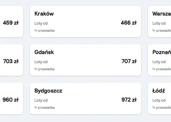 Tanie loty na majówkę z różnych miast Polski: Wrocław od 459 zł, Kraków od 466 zł, Warszawa od 663 zł.