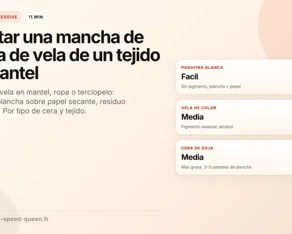 Guía para quitar manchas de cera de vela en tejidos. Aprende como limpiar las ceras de colores de manteles y ropa.