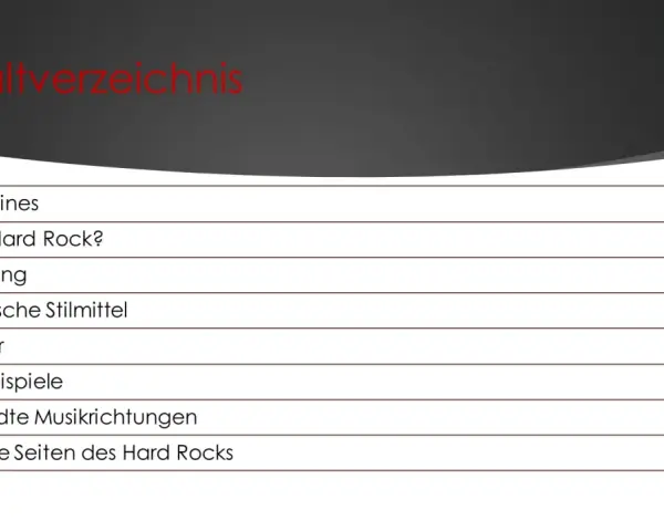 Inhaltsverzeichnis: Was ist Hard Rock? Hier werden Entstehung, Stilmittel und Vertreter des Genres beleuchtet.