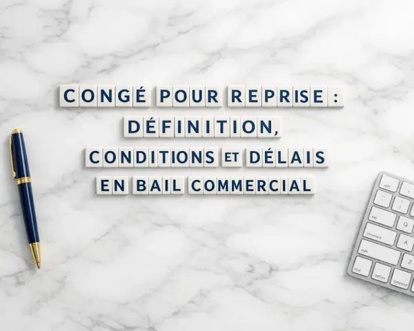 Congé pour reprise : définition, conditions et délais en bail commercial. Savoir le délai pour contester un congé pour reprise est essentiel.