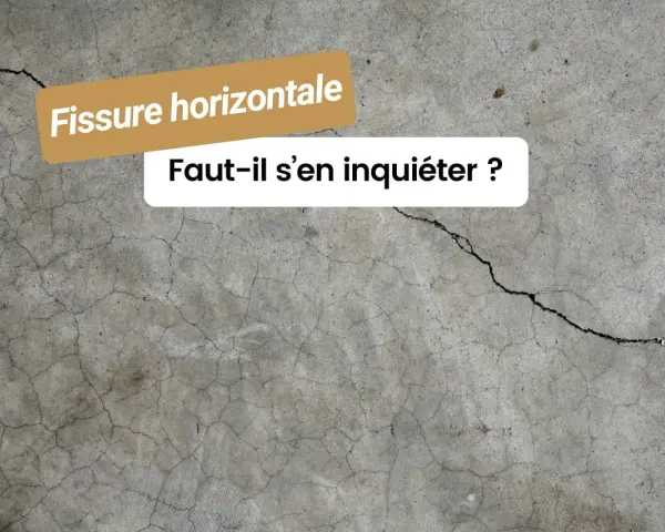 Une fissure horizontale sur un mur de maison. Faut-il s'en inquiéter ?