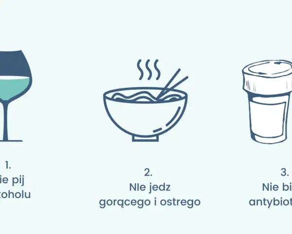 Po powiększaniu ust unikaj alkoholu, gorących i ostrych potraw oraz antybiotyków.