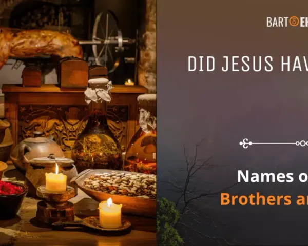 Did Jesus have siblings? The image asks this question, hinting at a discussion about the names of Jesus' brothers and sisters.