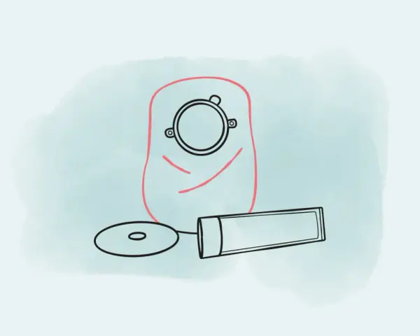 Stoma-Beutel, Hautschutzring und Paste – Hilfsmittel für ein unbeschwertes Leben mit Stoma.
