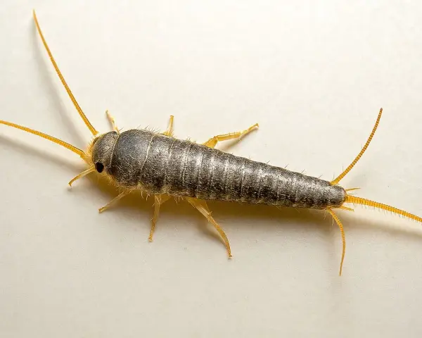 Un pececillo de plata, insecto plateado con antenas largas. Aprende pececillos de plata como eliminarlos de tu hogar.