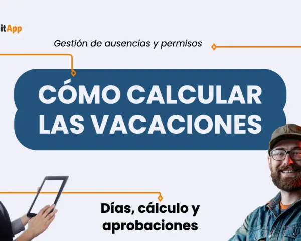 Guía sobre cómo se cuentan las vacaciones, con dos personas sonriendo y el título "Cómo calcular las vacaciones".