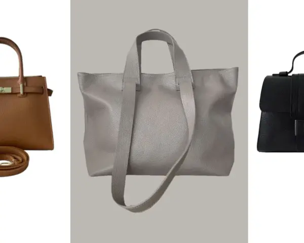 Trzy torebki damskie premium: brązowa, szara i czarna. Eleganckie modele na co dzień i specjalne okazje.
