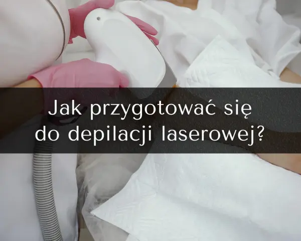 Ręce w różowych rękawiczkach trzymają depilator. Tekst na zdjęciu: "Jak przygotować się do depilacji laserowej?".
