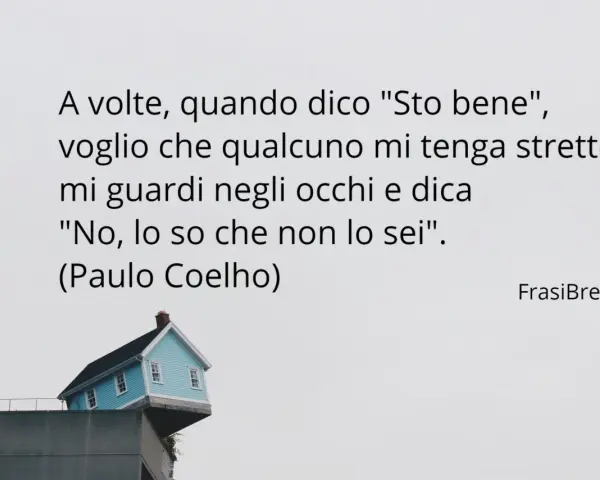 Frasi da dire a una persona depressa: "A volte, quando dico 'Sto bene', voglio che qualcuno mi tenga stretto, mi guardi negli occhi e dica 'No, lo so che non lo sei'.