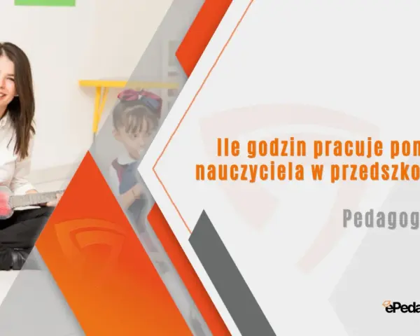 Uśmiechnięta pomoc nauczyciela gra na ukulele z dzieckiem w tle. Pytanie brzmi: Ile godzin pracuje pomoc nauczyciela w przedszkolu?