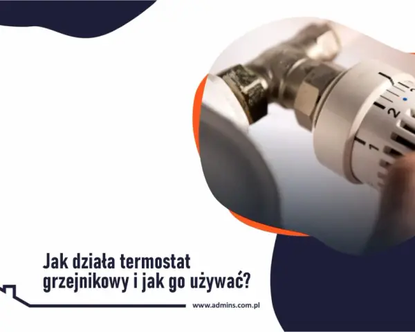 Dłoń reguluje termostat grzejnikowy, pokazując, jak działa termostat w grzejniku i jak go używać.