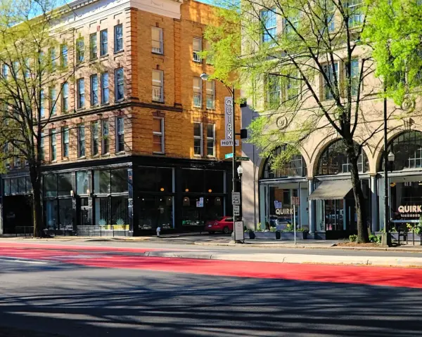 Quirk Hotel and shops in Richmond, Virginia, offer a vibrant urban experience.