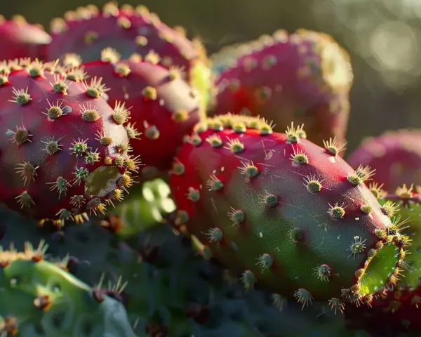 Close-up of ripe prickly pears, hinting at the amazing prickly pear oil benefits for skin and hair.