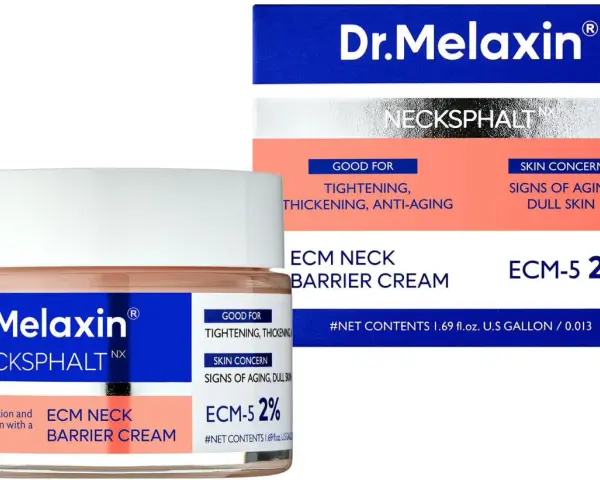 Krem do szyi Dr.Melaxin z ECM-5 2% dla ujędrnienia i odmłodzenia skóry.