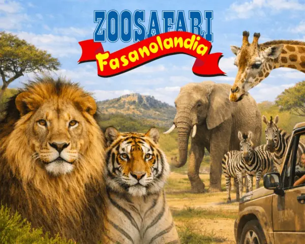 Leone, tigre, elefante, giraffe e zebre nel zoo più grande d'Italia, FasanoLandia. Un'avventura indimenticabile!