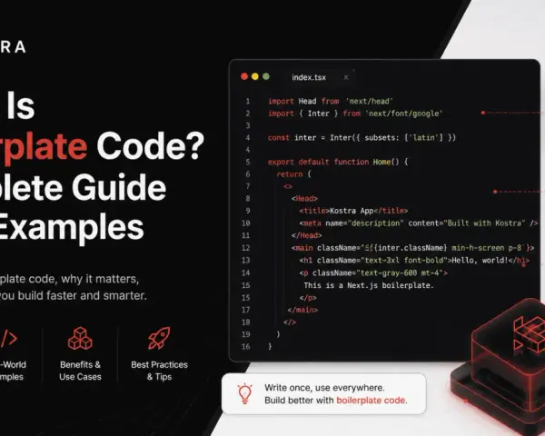Was ist Boilerplate-Code? Ein Leitfaden mit Beispielen. Code-Struktur, Zeitersparnis und Konsistenz.