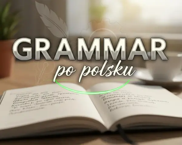 Otwarty notatnik z polskimi słówkami i tekstem "Grammar po polsku". Idealne narzędzie do nauki, jak Gramarly dla języka polskiego.