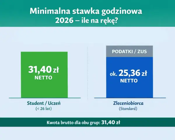 Ile płatny jest staż w 2026? Stawki, podatki, nowe przepisy