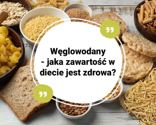 Różnorodne produkty, które mają dużo węglowodanów: makaron, płatki owsiane, ryż, pieczywo, kasza.