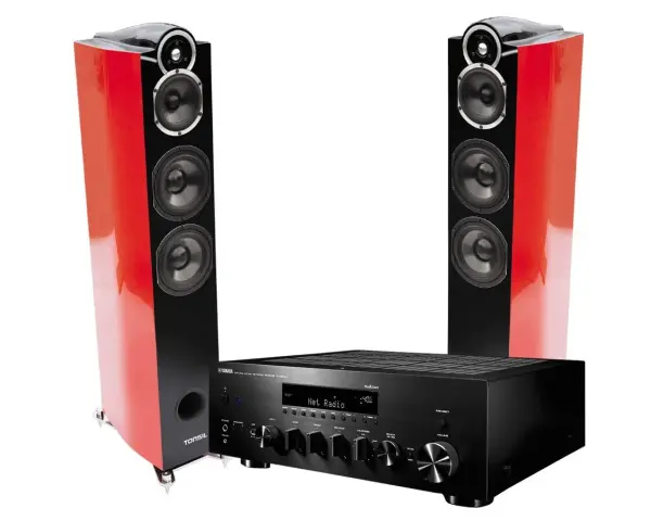 Zestaw Yamaha R-N803D z kolumnami Tonsil. Idealne połączenie dla miłośników dobrego dźwięku.