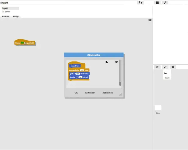 Snap! Programmierumgebung: Snap blocks zum Zeichnen eines Quadrats.