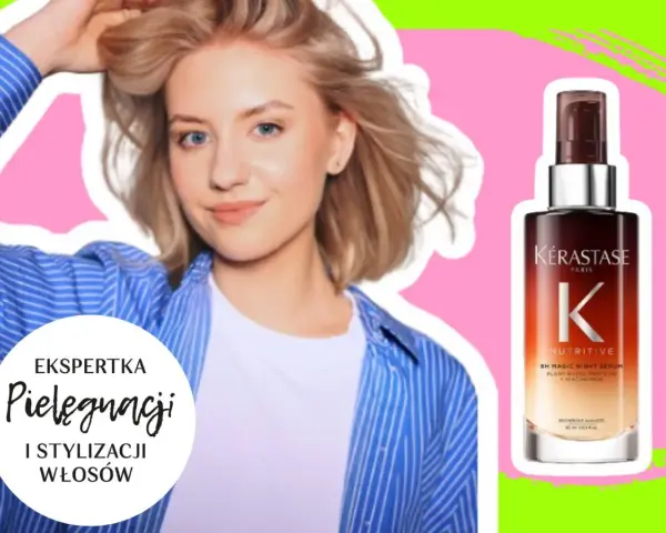 Ekspertka od włosów prezentuje, jak używać serum Kerastase Nutritive 8H Magic Night Serum dla pięknych i zdrowych włosów.