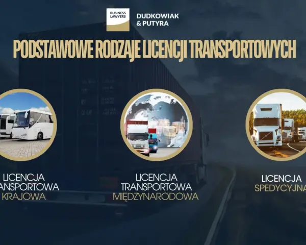 Trzy okręgi z pojazdami: autokary, ciężarówki z globusem i ciągniki siodłowe.
