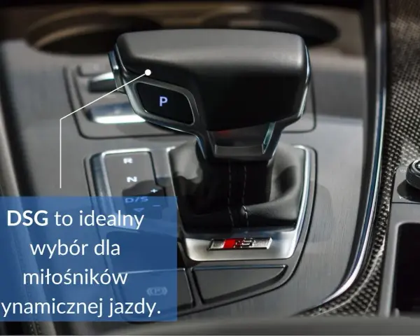 DSG to jeden z rodzajów automatycznych skrzyń biegów, idealny dla miłośników dynamicznej jazdy.