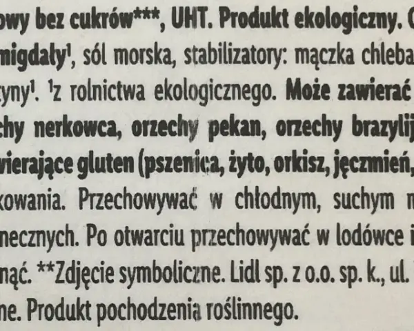 Napój migdałowy Lidl - aktualne informacje, skład i porady dotyczące alternatyw