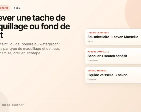 Comment enlever une tache de fond de teint : astuces pour maquillage liquide, poudre ou crème sur col, écharpe.