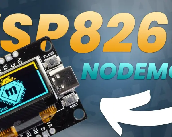 ESP8266 NodeMCU z małym ekranem, idealny do projektów IoT. Można na nim wyświetlać dane, np. pomiary z czujników.