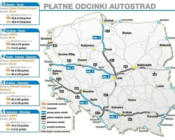 Autostrada A4: Płatne i bezpłatne odcinki, stawki i metody płatności