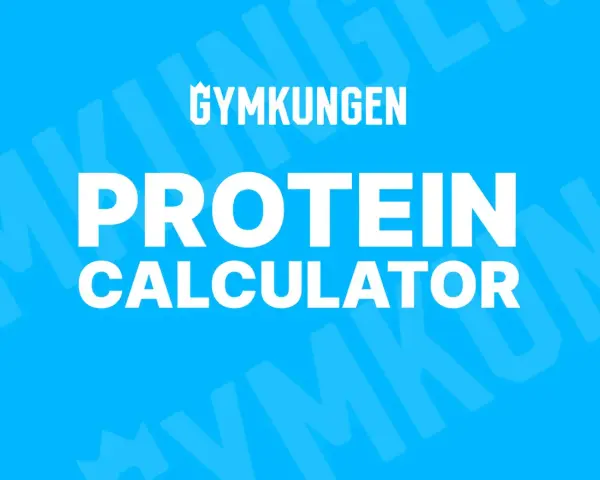 Gymkungen Protein Calculator. Beräkna ditt dagliga behov av gram protein per kg kroppsvikt.