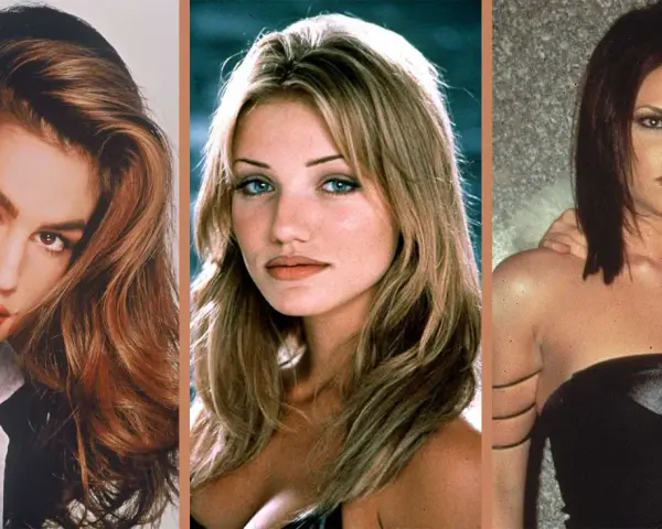 Icone degli anni '90: Cindy Crawford, Cameron Diaz e Victoria Beckham con il loro iconico trucco.