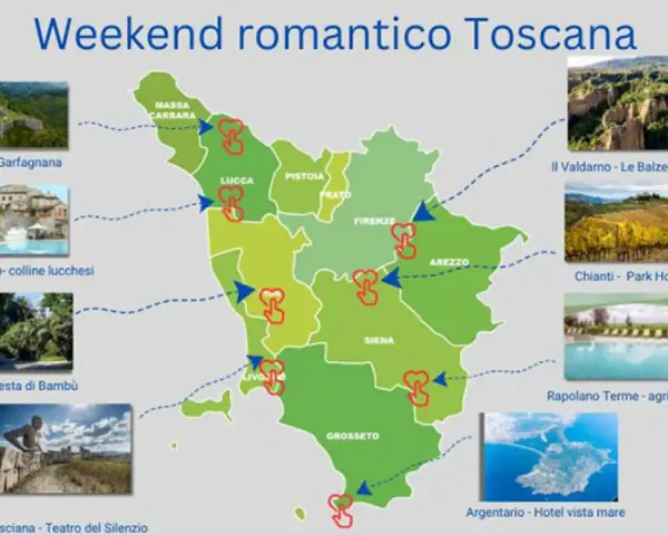 Itinerario per un tour della Toscana in 4 giorni: castelli, borghi, canyon, vigneti e mare.