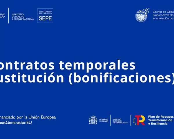 Contratos temporales de sustitución con bonificaciones. Información sobre requisitos y la bonificación para sustitución de maternidad.
