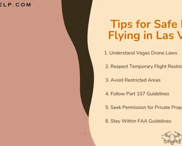 Tips for safe drone flying in Las Vegas, covering laws, restrictions, and where you can fly your drone in Las Vegas.