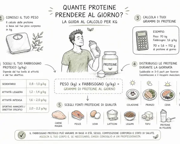 Guida al calcolo delle proteine giornaliere: peso, fabbisogno e fonti. Le proteine a cosa servono? Fondamentali per il recupero muscolare.