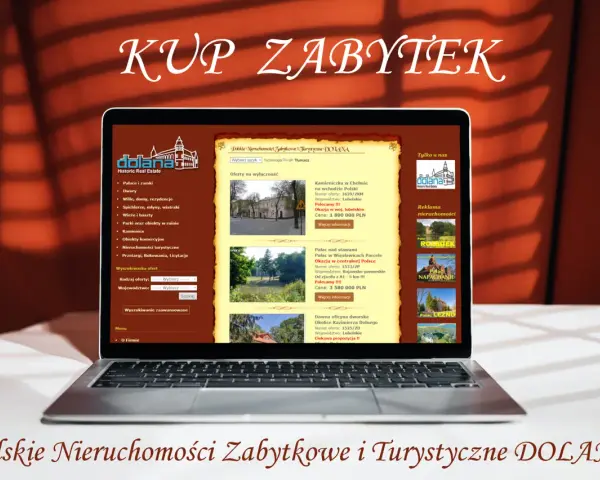 Kup zabytek z ofertą ochrony konserwatorskiej. Strona prezentuje nieruchomości zabytkowe, pałace, dwory i kamienice.