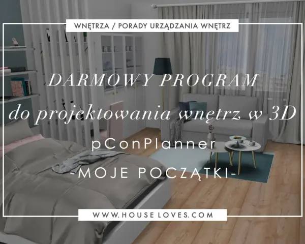 Darmowy program do projektowania wnętrz 3D po polsku, pConPlanner, ułatwia tworzenie wymarzonych aranżacji.