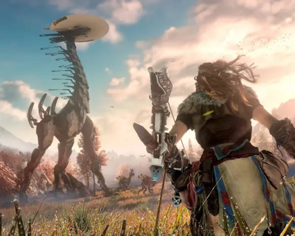 Aloy se prepara para la batalla contra un Coloso en Horizon Zero Dawn. ¡Una guía para dominar a estas bestias!