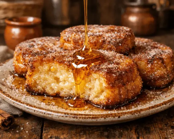 Torrijas doradas y crujientes, bañadas en miel dorada. Una deliciosa receta de torrijas para disfrutar.